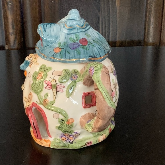 Vintage Dragonfly Teapot Candle Holder - Picture 9 of 16